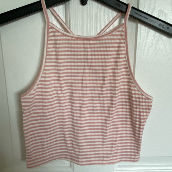 Pink and white stripped halter top. - Picture 3 of 3